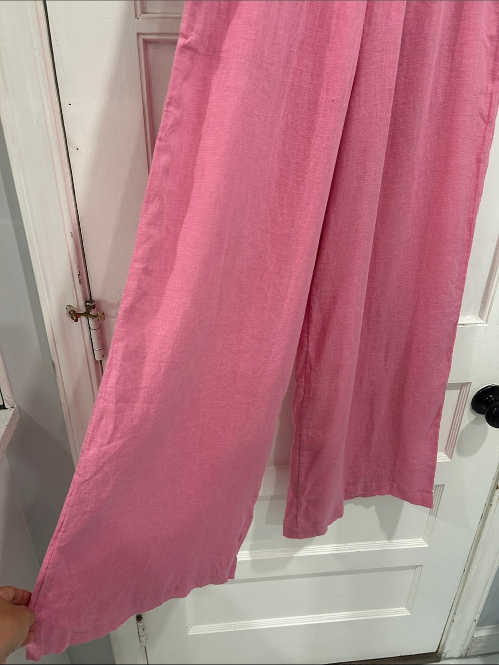 Anthropologie Pink Wide-Leg Pants - Picture 6 of 8